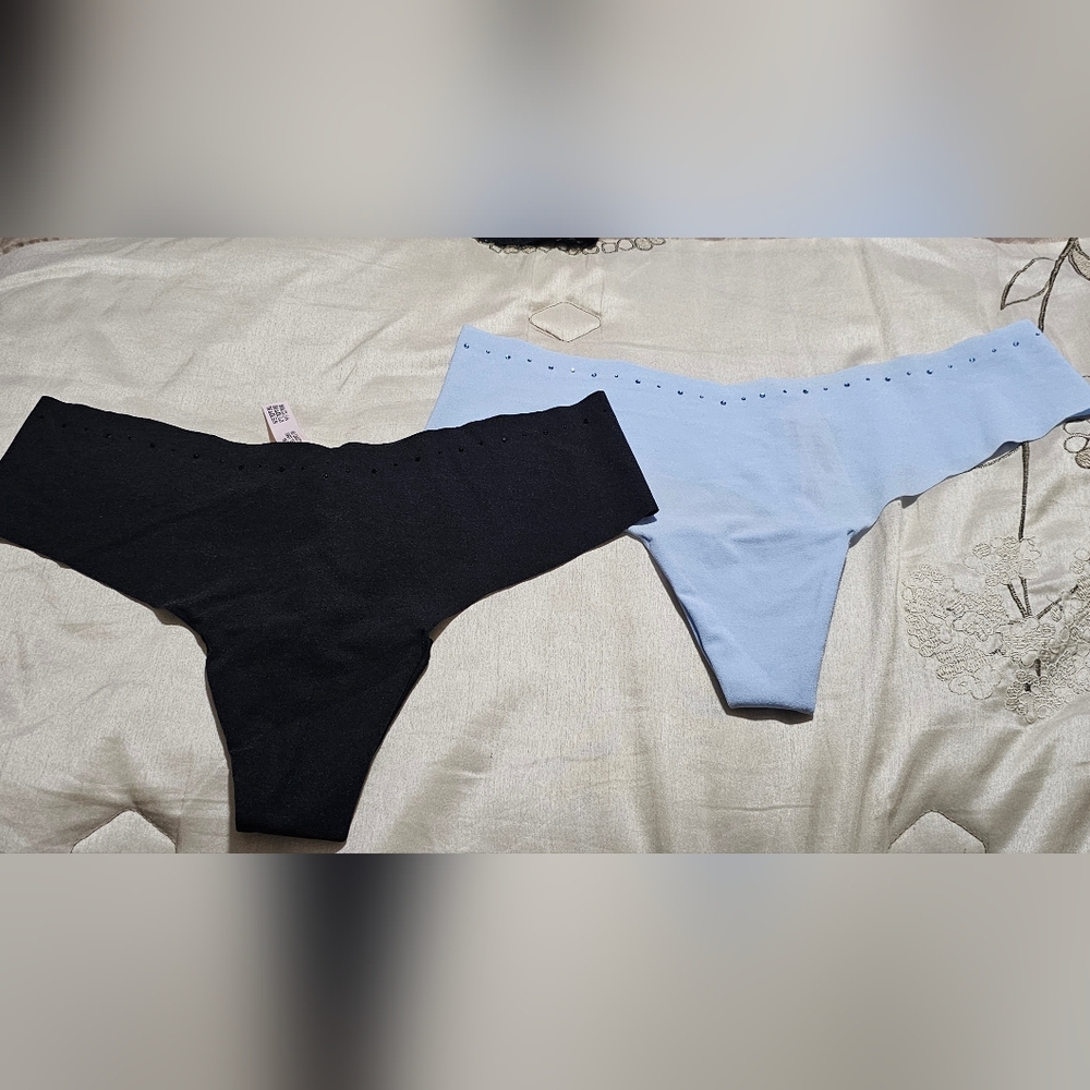Victoria's Secret Rhinestone trim thongs